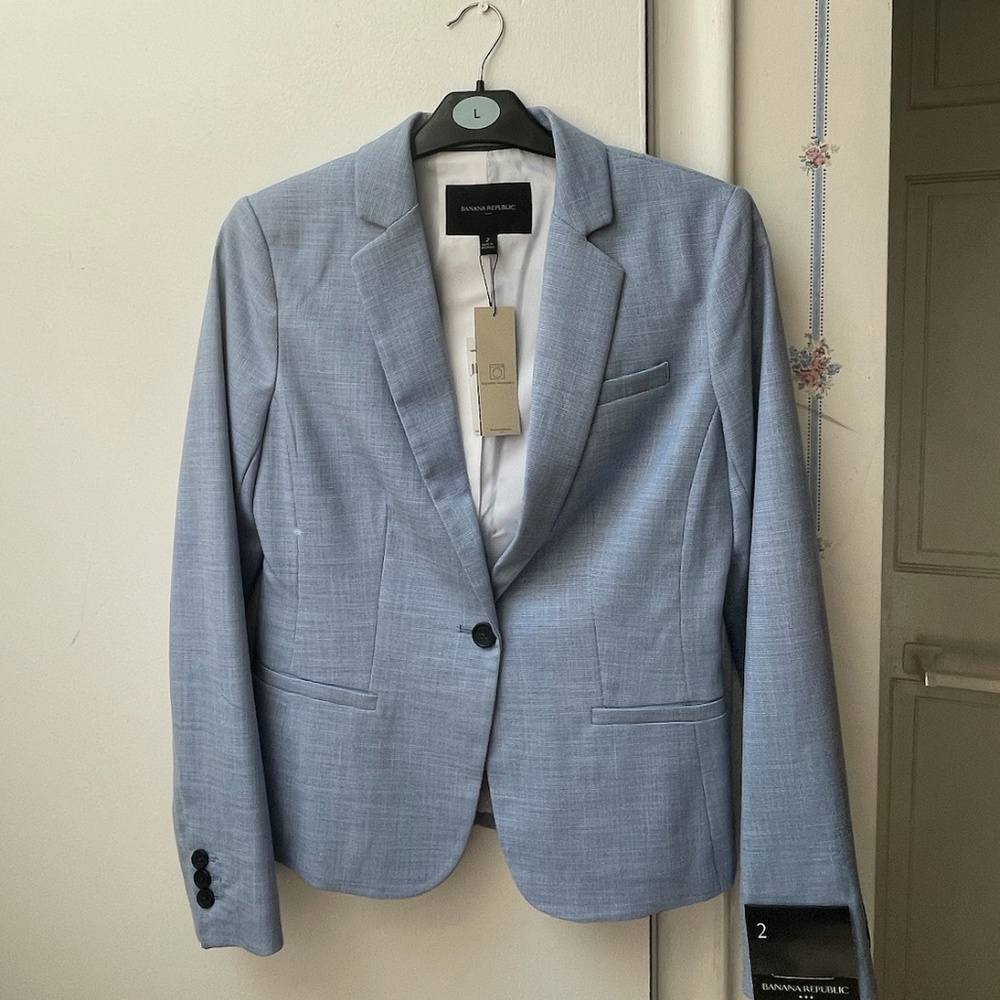 NWT Banana Republic Women's Light Blue Blazer